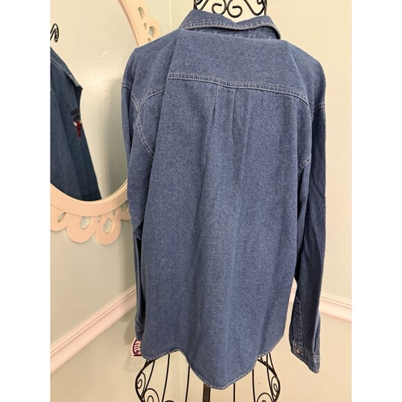 Jump Ball Club LONG SLEEVE DENIM CHICAGO BULLS SHIRT-SIZE 18 Mens Small - Picture 2 of 9